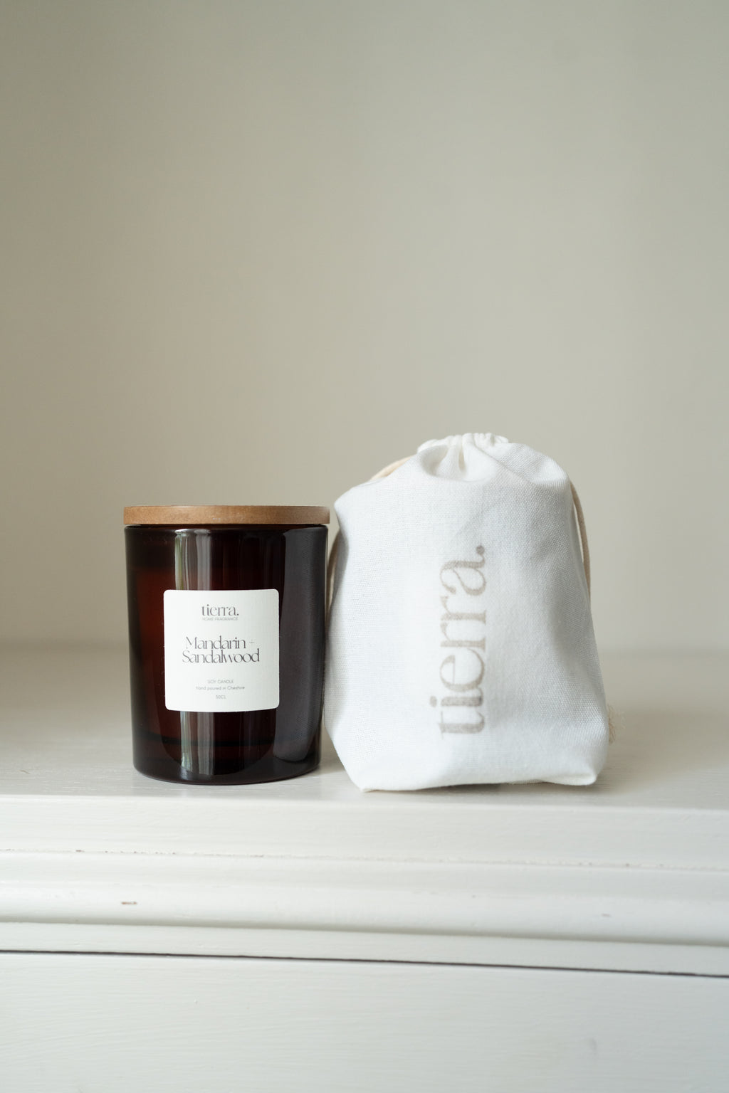 Glass Jar Mandarin + Sandalwood Candle