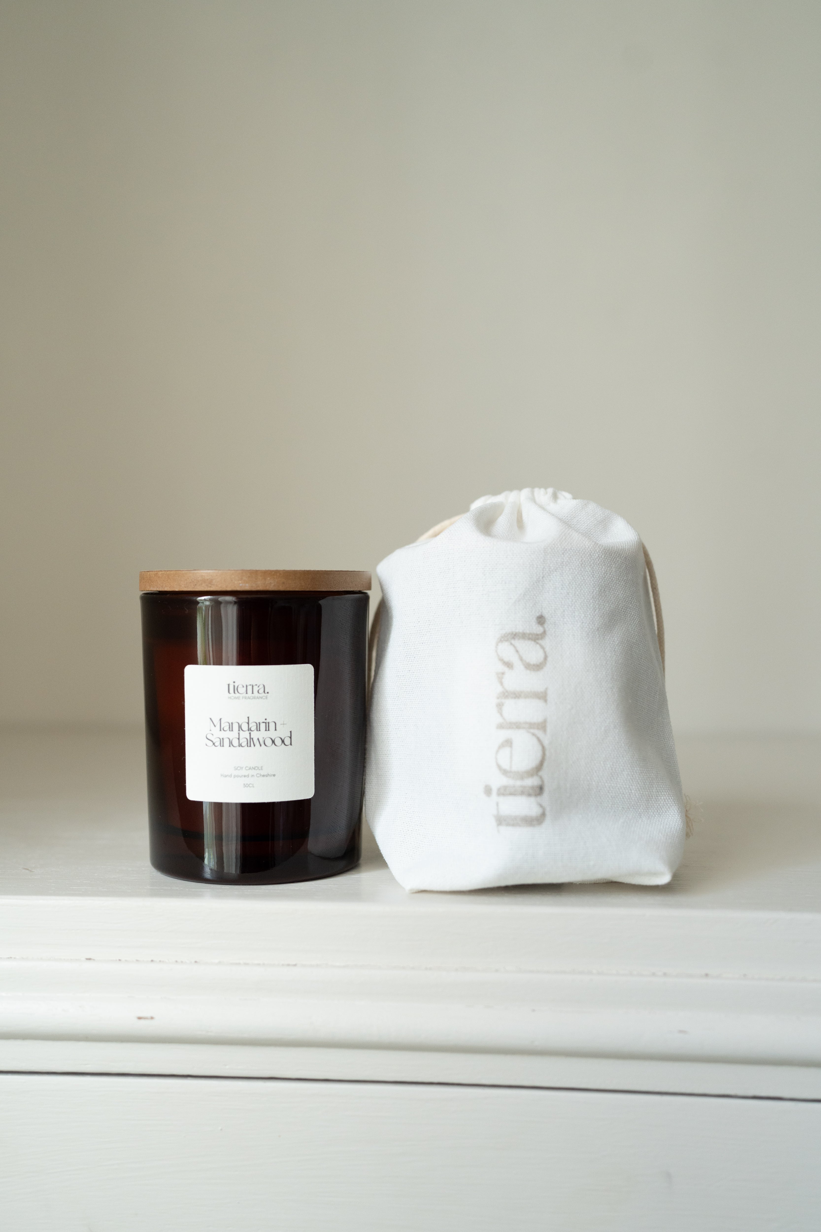 Glass Jar Mandarin + Sandalwood Candle